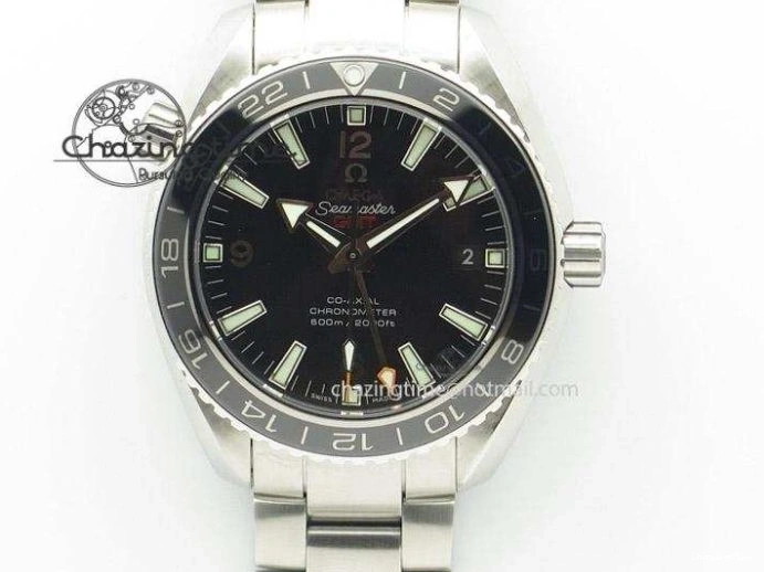 0314 Planet Ocean SS Bp Maker 45mm Black Bezel On SS Bracelet A OnTrend 8218